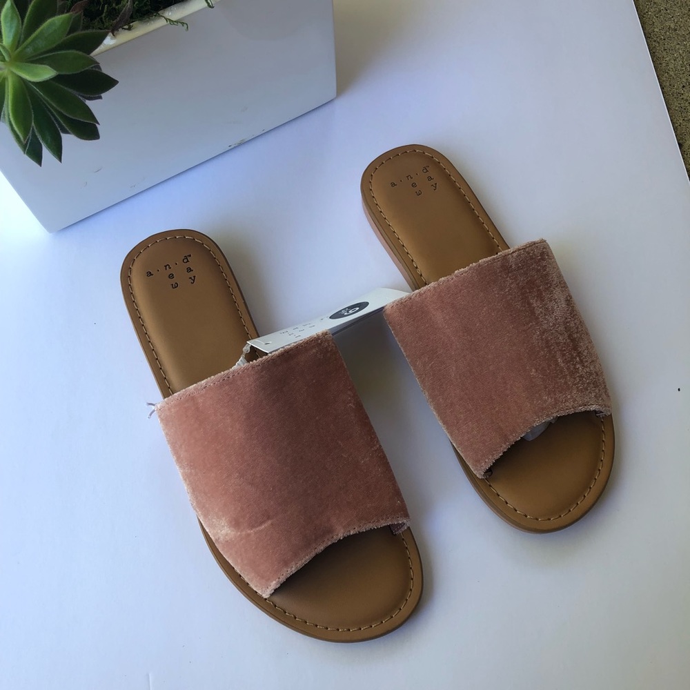 Slide Sandals Velvet A New Day Dorathea pink - Picture 5 of 6